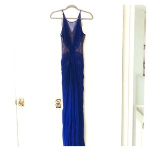 BCBG maxazria blue long dress size 2